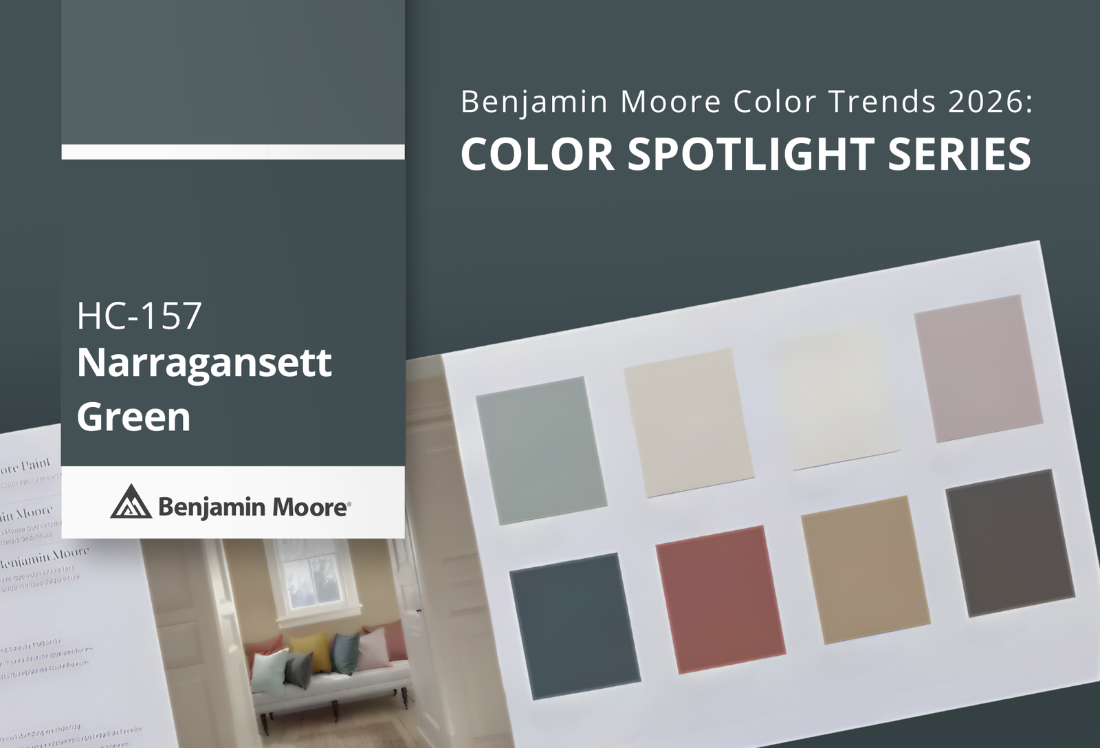 Narragansett Green HC‑157 | Benjamin Moore Color Trends 2026 | Anderson Paint