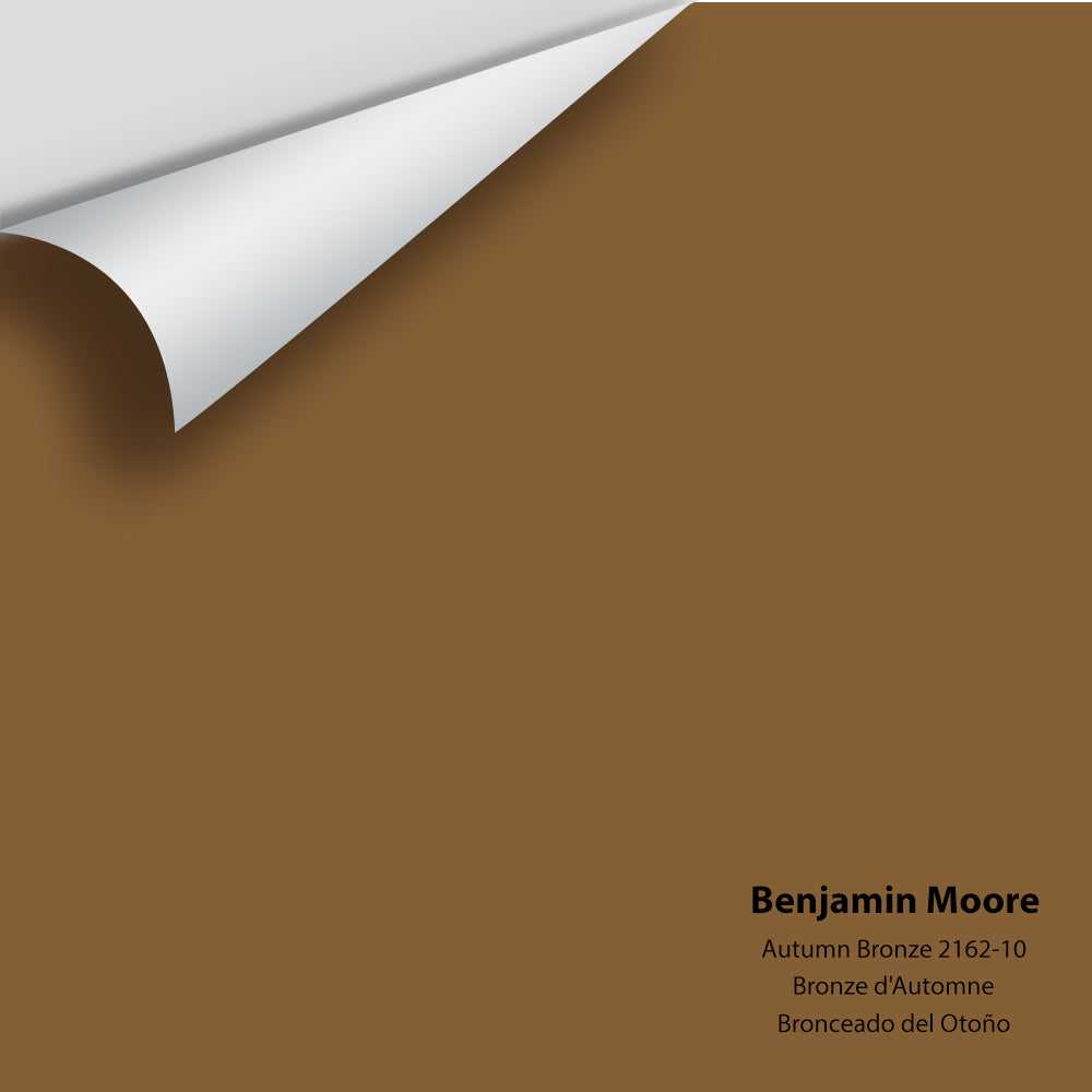 Digital color swatch of Benjamin Moore&#39;s Autumn Bronze 2162-10 Peel &amp; Stick Sample available at Anderson Paint in Michigan.