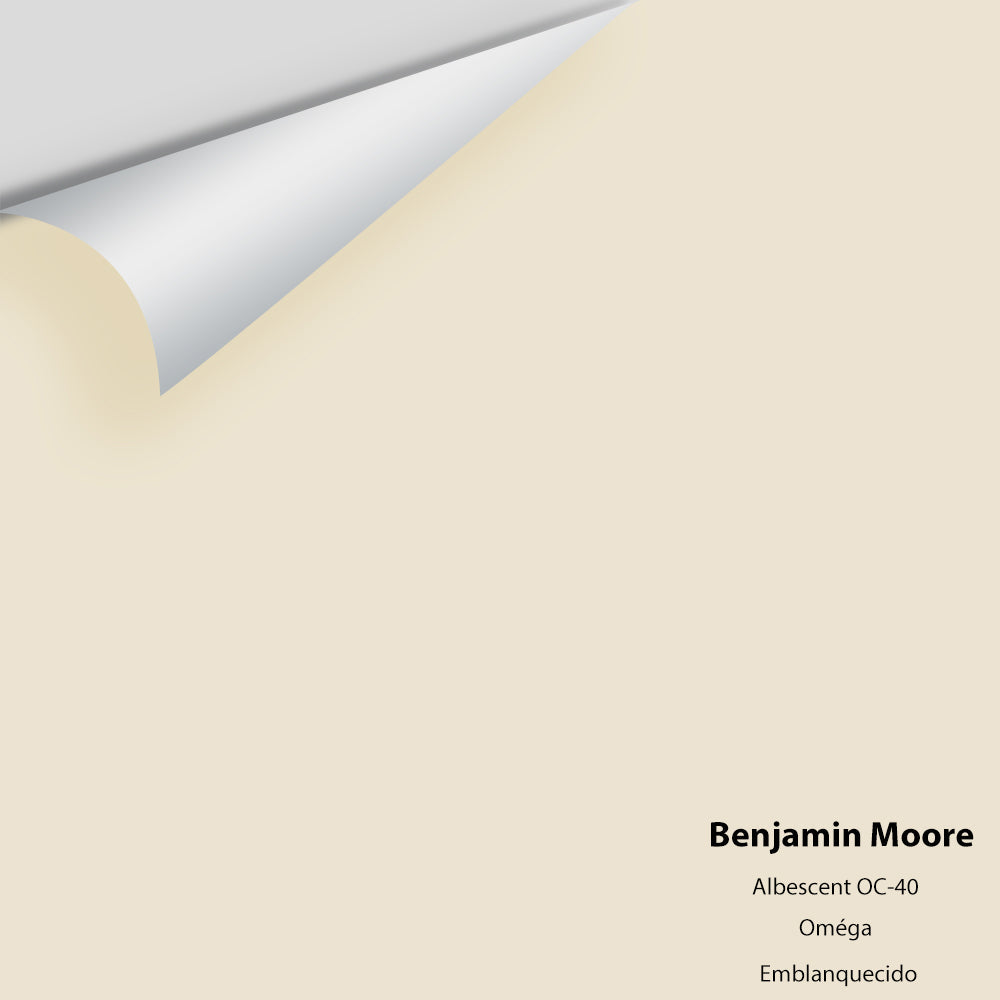 Digital color swatch of Benjamin Moore&#39;s Albescent OC-40 Peel &amp; Stick Sample available at Anderson Paint in Michigan.