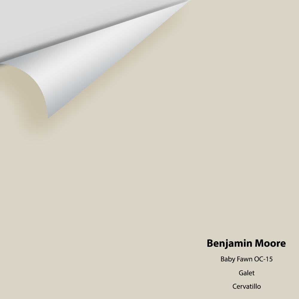 Digital color swatch of Benjamin Moore&#39;s Baby Fawn OC-15 Peel &amp; Stick Sample available at Anderson Paint in Michigan.