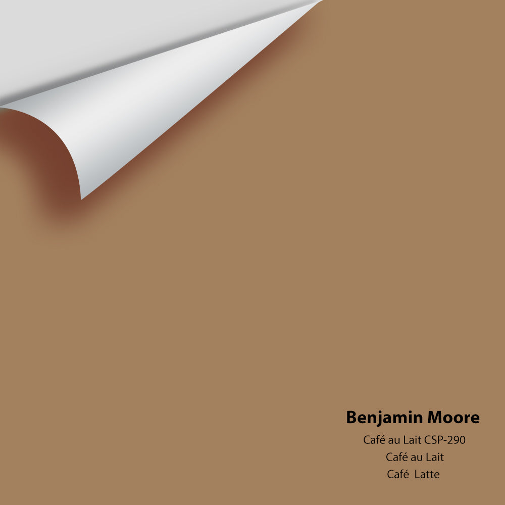 Digital color swatch of Benjamin Moore&#39;s Café au Lait CSP-290 Peel &amp; Stick Sample available at Anderson Paint in Michigan.