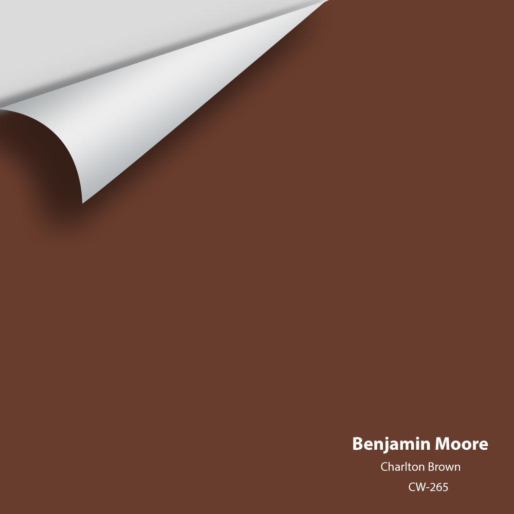 Digital color swatch of Benjamin Moore&#39;s Charlton Brown CW-265 Peel &amp; Stick Sample available at Anderson Paint in Michigan.