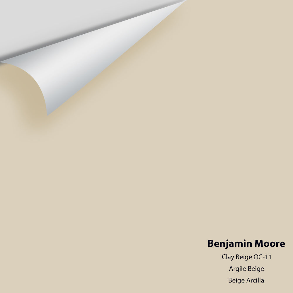 Digital color swatch of Benjamin Moore&#39;s Clay Beige OC-11 Peel &amp; Stick Sample available at Anderson Paint in Michigan.