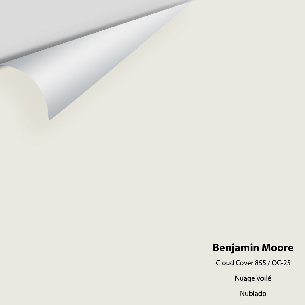 Digital color swatch of Benjamin Moore&#39;s Cloud Cover OC-25 Peel &amp; Stick Sample available at Anderson Paint in Michigan.
