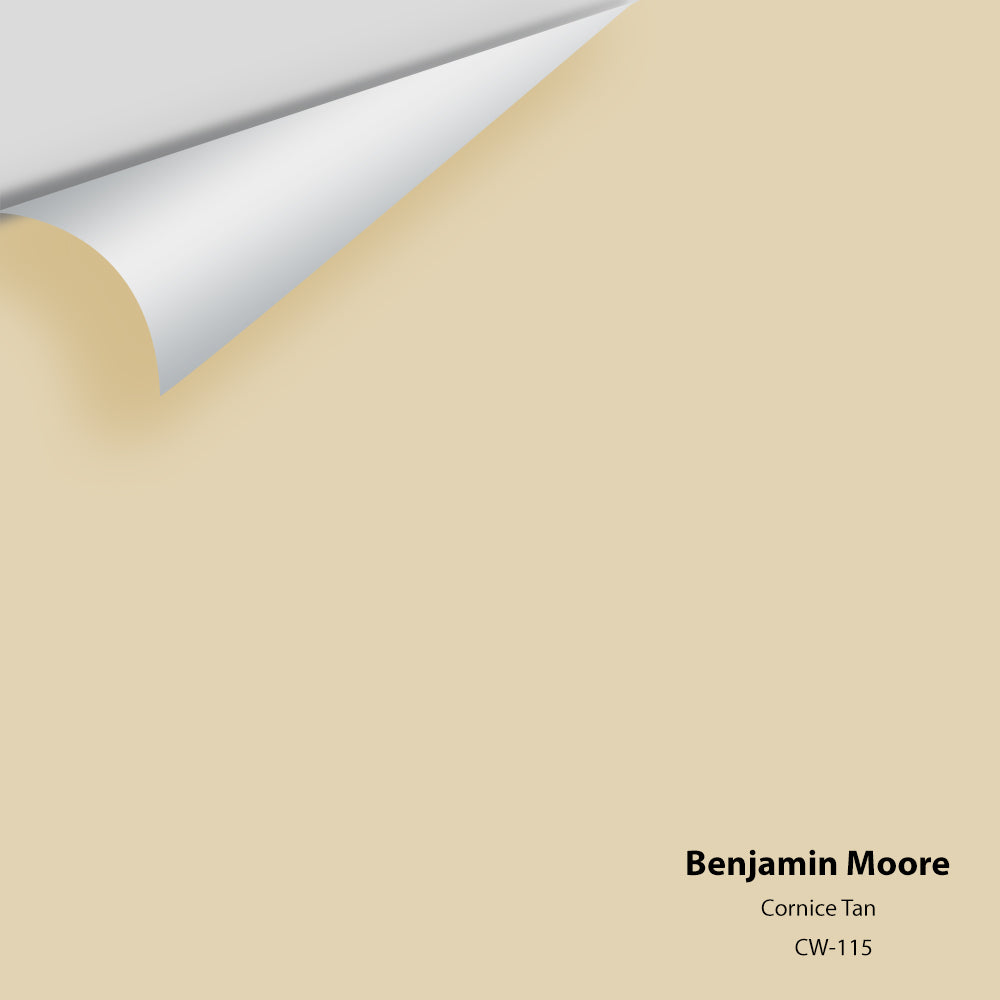 Digital color swatch of Benjamin Moore&#39;s Cornice Tan CW-115 Peel &amp; Stick Sample available at Anderson Paint in Michigan.