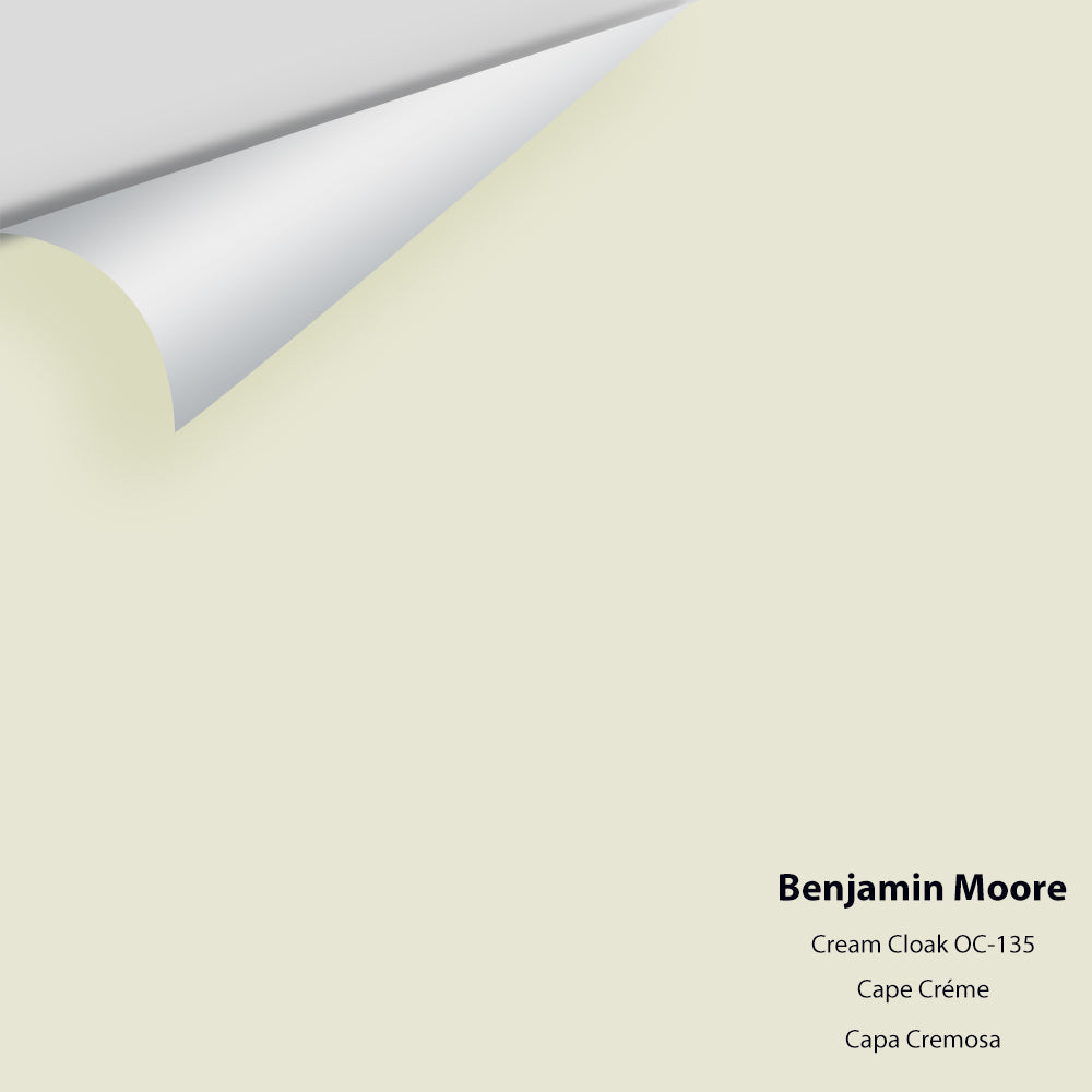 Digital color swatch of Benjamin Moore&#39;s Cream Cloak OC-135 Peel &amp; Stick Sample available at Anderson Paint in Michigan.