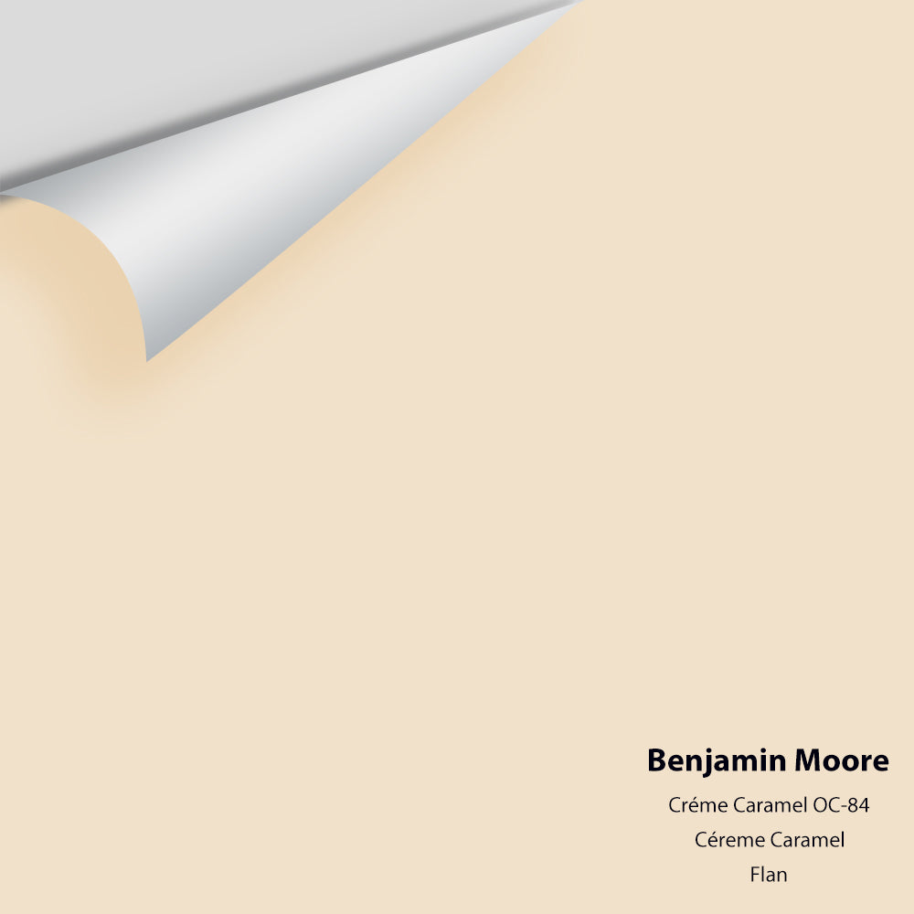 Digital color swatch of Benjamin Moore&#39;s Crème Caramel OC-84 Peel &amp; Stick Sample available at Anderson Paint in Michigan.