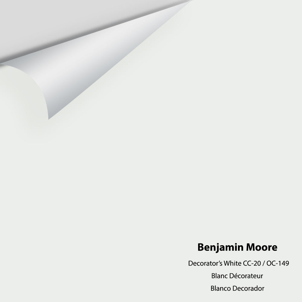 Digital color swatch of Benjamin Moore&#39;s Decorator&#39;s White OC-149 Peel &amp; Stick Sample available at Anderson Paint in Michigan.