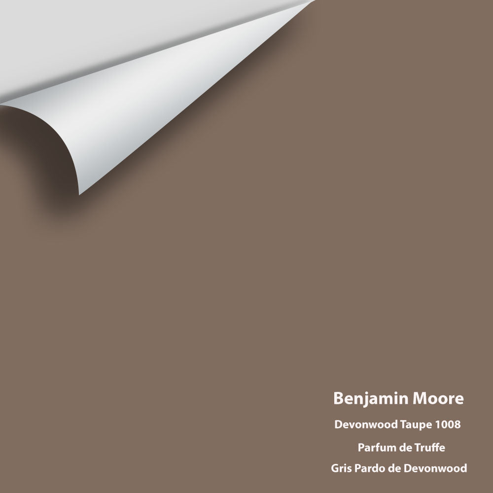 Digital color swatch of Benjamin Moore&#39;s Devonwood Taupe 1008 Peel &amp; Stick Sample available at Anderson Paint in Michigan.