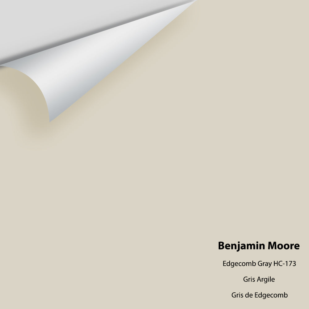Digital color swatch of Benjamin Moore&#39;s Edgecomb Gray HC-173 Peel &amp; Stick Sample available at Anderson Paint in Michigan.