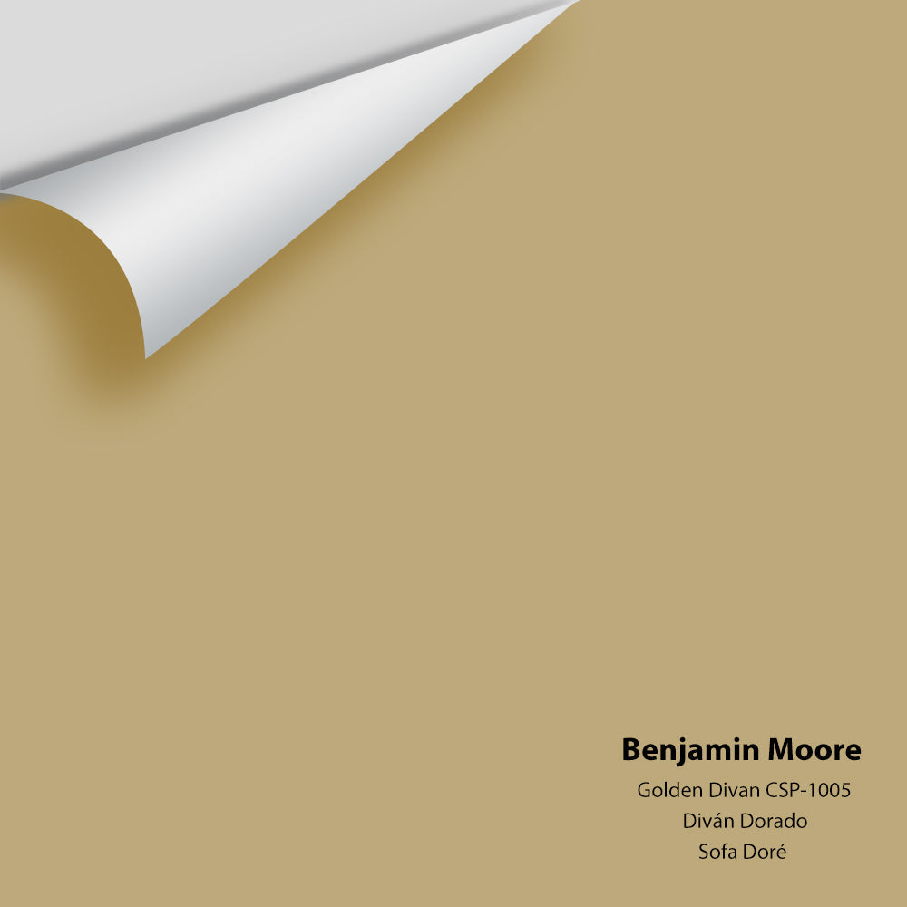 Digital color swatch of Benjamin Moore&#39;s Golden Divan CSP-1005 Peel &amp; Stick Sample available at Anderson Paint in Michigan.