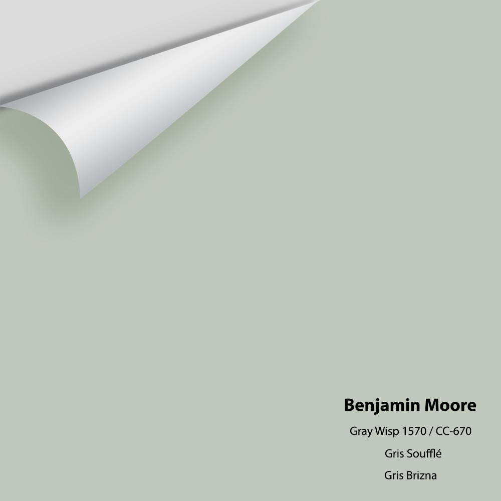 Digital color swatch of Benjamin Moore&#39;s Gray Wisp CC-670 Peel &amp; Stick Sample available at Anderson Paint in Michigan.