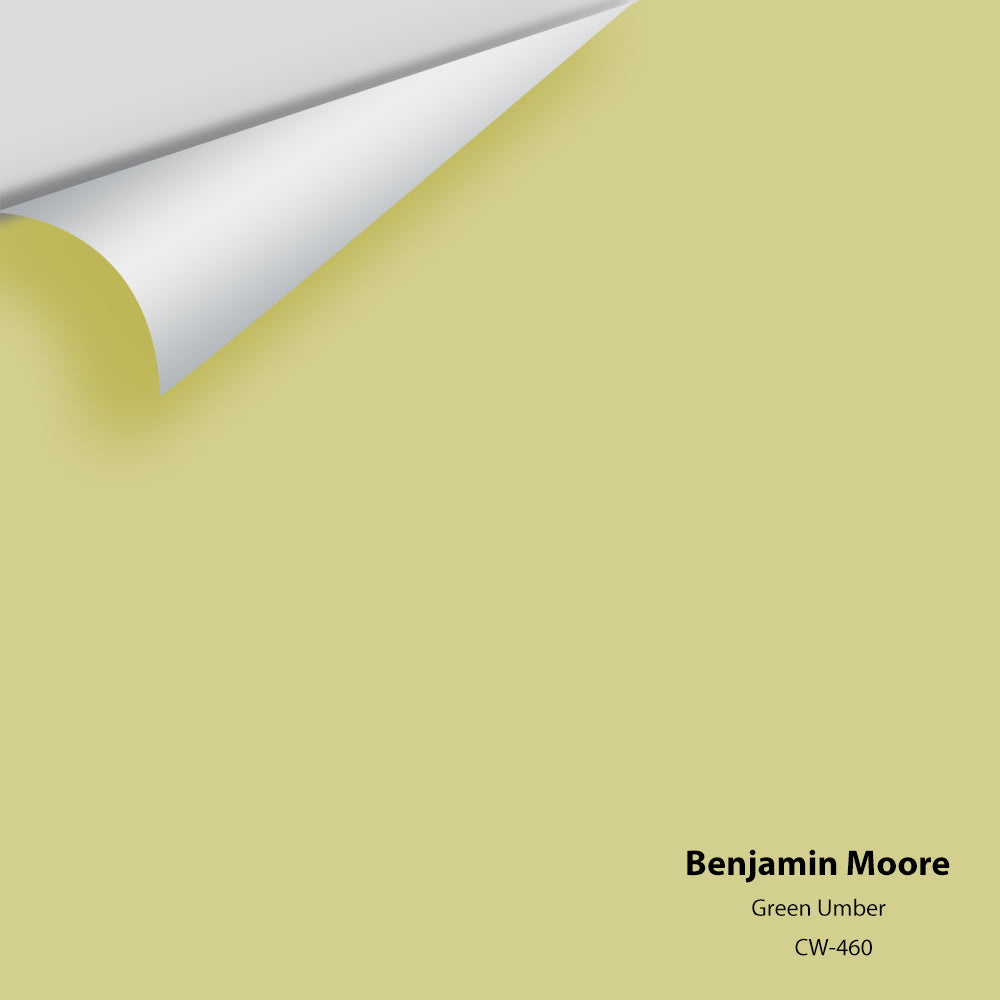 Digital color swatch of Benjamin Moore&#39;s Green Umber CW-460 Peel &amp; Stick Sample available at Anderson Paint in Michigan.