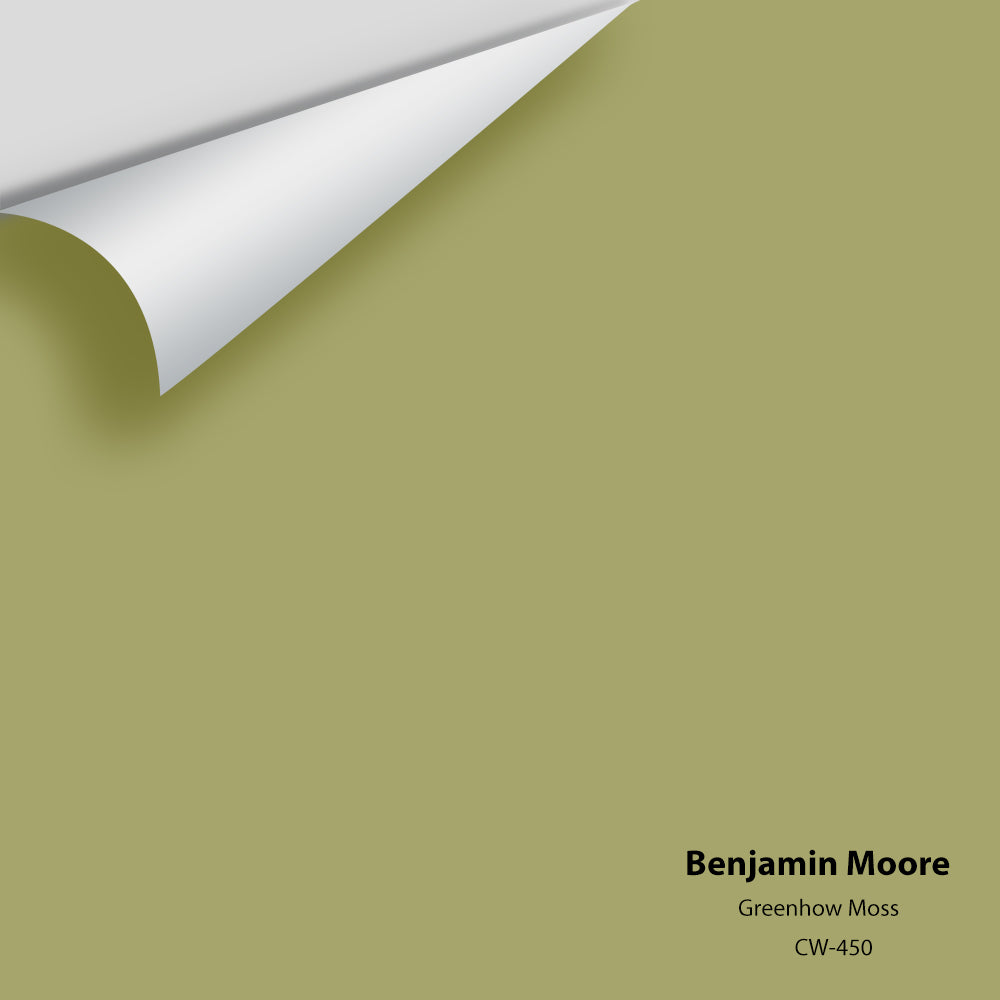 Digital color swatch of Benjamin Moore&#39;s Greenhow Moss CW-450 Peel &amp; Stick Sample available at Anderson Paint in Michigan.