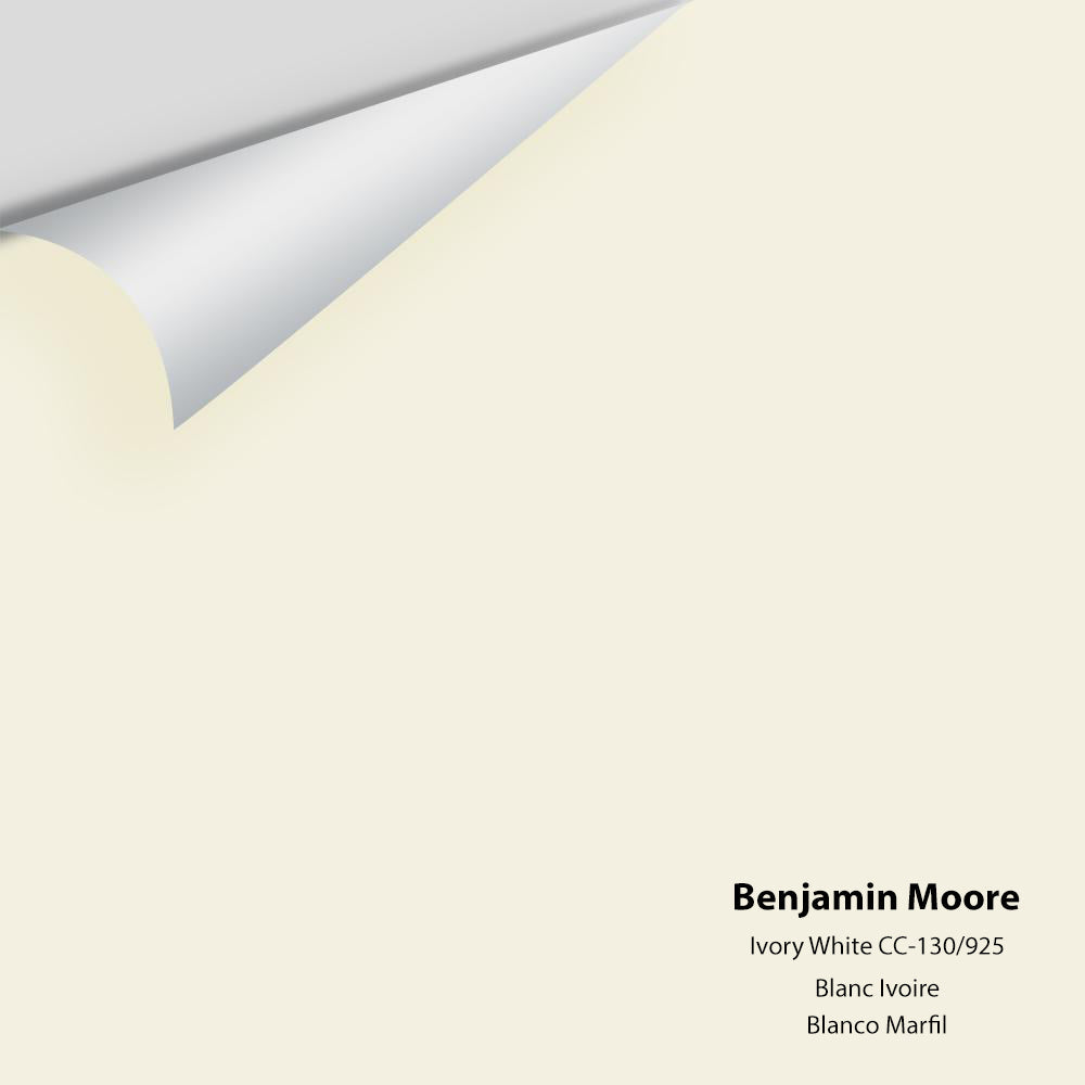 Digital color swatch of Benjamin Moore&#39;s Ivory White 925 Peel &amp; Stick Sample available at Anderson Paint in Michigan.
