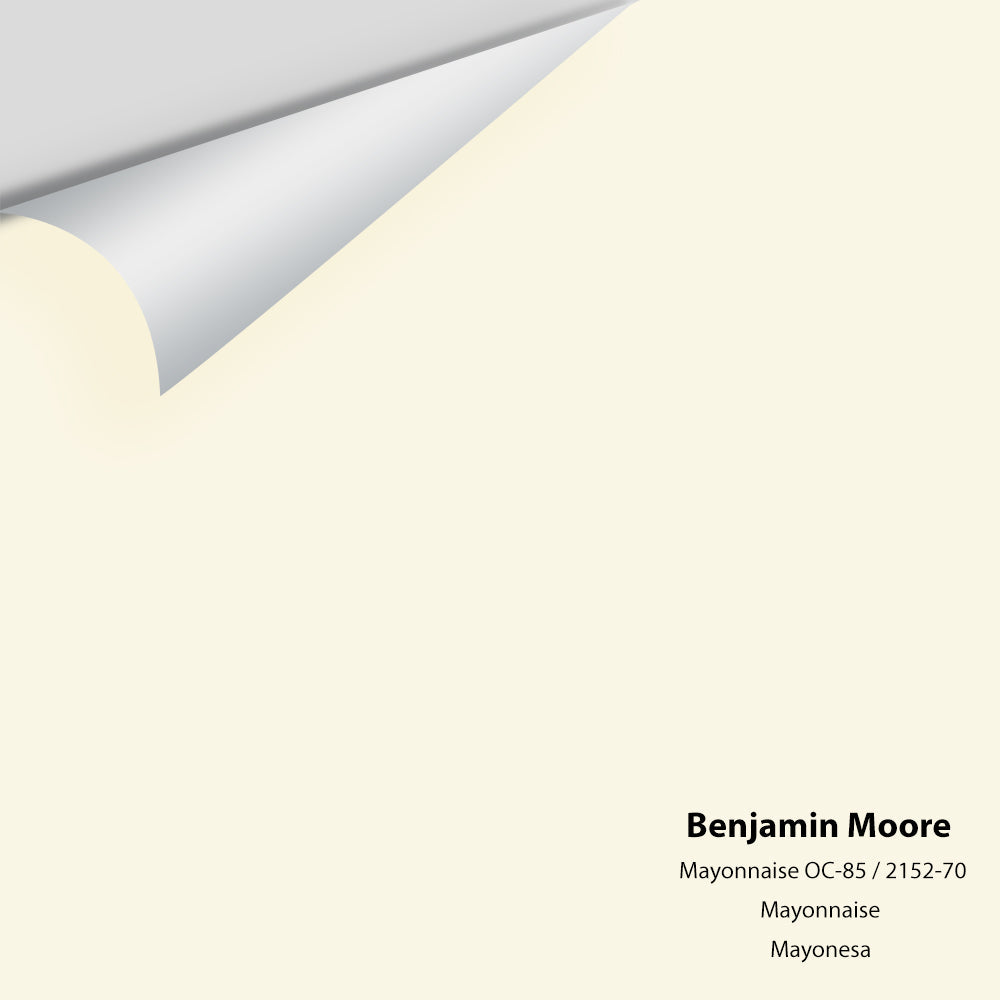 Digital color swatch of Benjamin Moore&#39;s Mayonnaise OC-85 Peel &amp; Stick Sample available at Anderson Paint in Michigan.