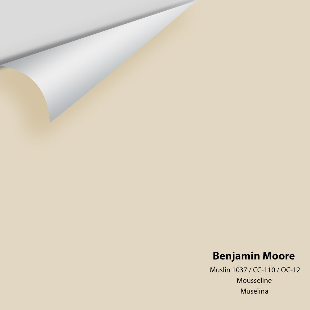 Digital color swatch of Benjamin Moore&#39;s Muslin CC-110 Peel &amp; Stick Sample available at Anderson Paint in Michigan.