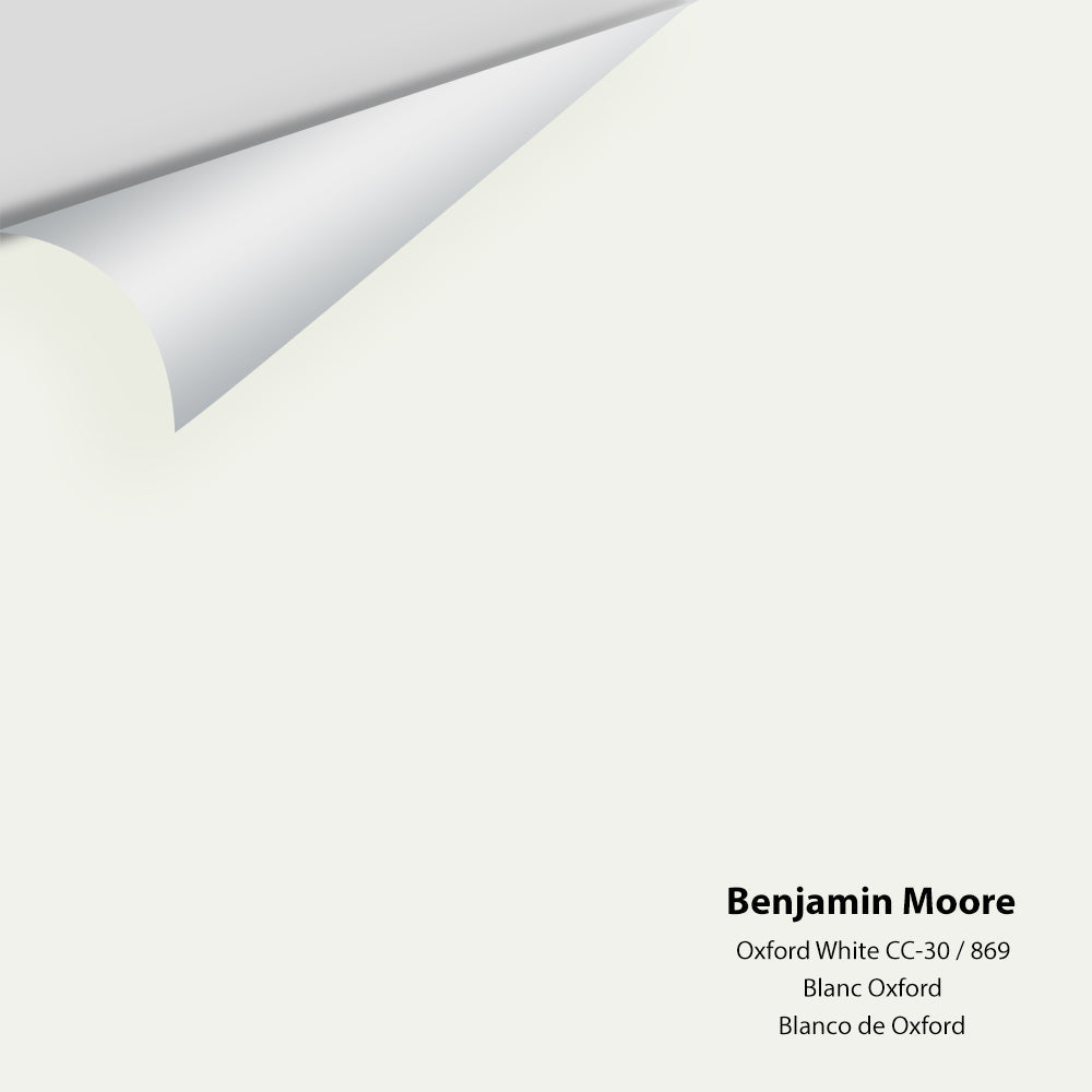 Digital color swatch of Benjamin Moore&#39;s Oxford White CC-30 Peel &amp; Stick Sample available at Anderson Paint in Michigan.