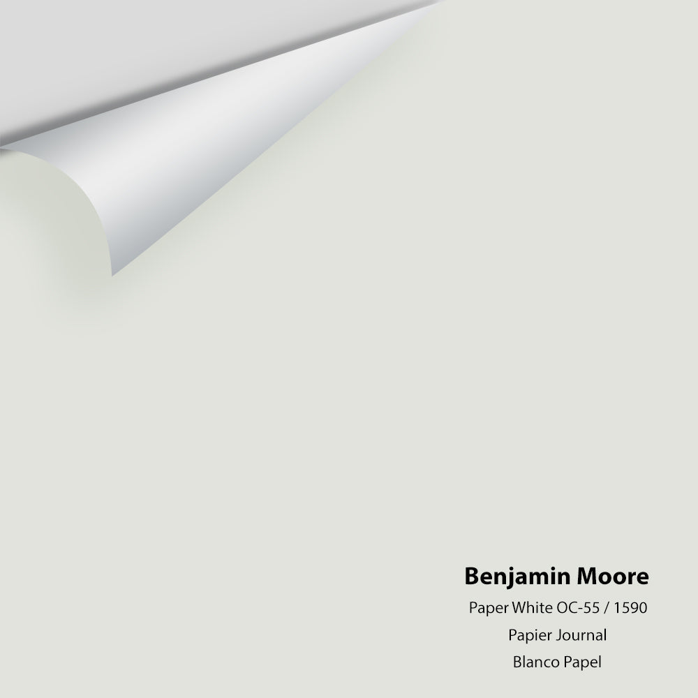 Digital color swatch of Benjamin Moore&#39;s Paper White OC-55 Peel &amp; Stick Sample available at Anderson Paint in Michigan.