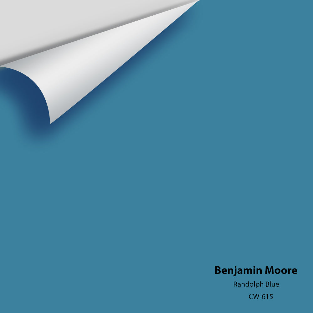 Digital color swatch of Benjamin Moore&#39;s Randolph Blue CW-615 Peel &amp; Stick Sample available at Anderson Paint in Michigan.