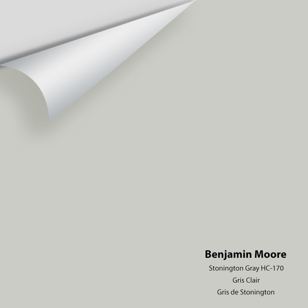 Digital color swatch of Benjamin Moore&#39;s Stonington Gray HC-170 Peel &amp; Stick Sample available at Anderson Paint in Michigan.