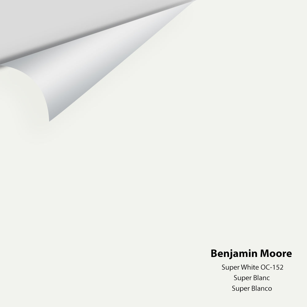 Digital color swatch of Benjamin Moore&#39;s Super White OC-152 Peel &amp; Stick Sample available at Anderson Paint in Michigan.