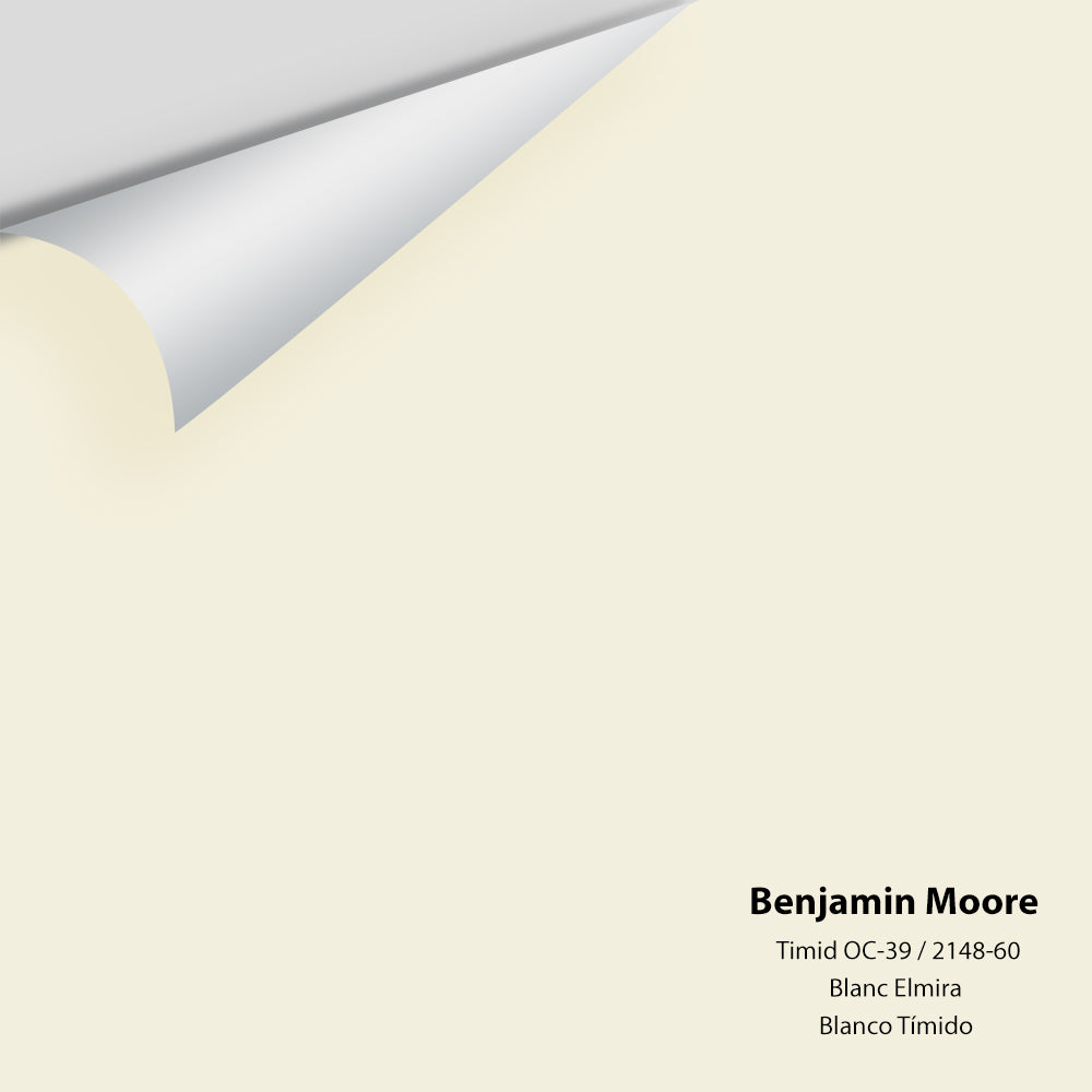 Digital color swatch of Benjamin Moore&#39;s Timid White OC-39 Peel &amp; Stick Sample available at Anderson Paint in Michigan.