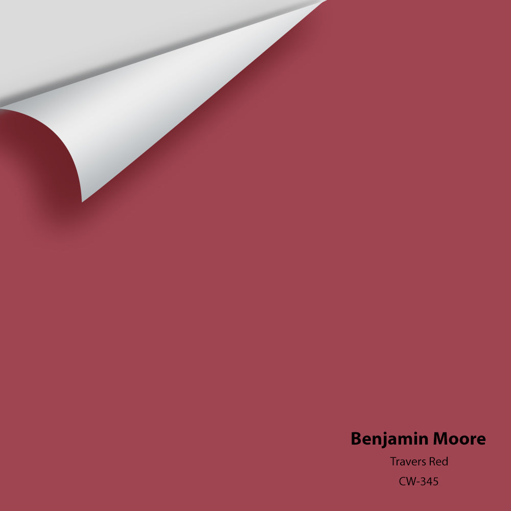 Digital color swatch of Benjamin Moore&#39;s Travers Red CW-345 Peel &amp; Stick Sample available at Anderson Paint in Michigan.