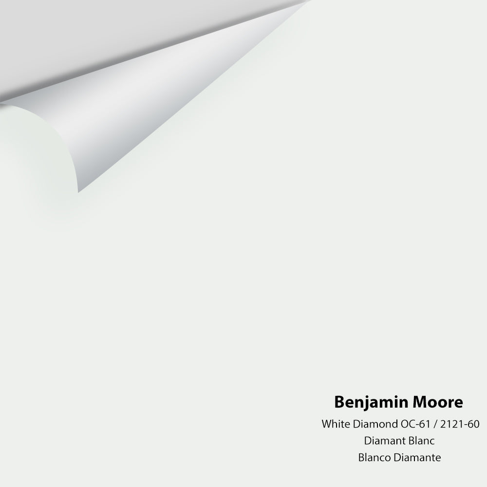 Digital color swatch of Benjamin Moore&#39;s White Diamond OC-61 Peel &amp; Stick Sample available at Anderson Paint in Michigan.