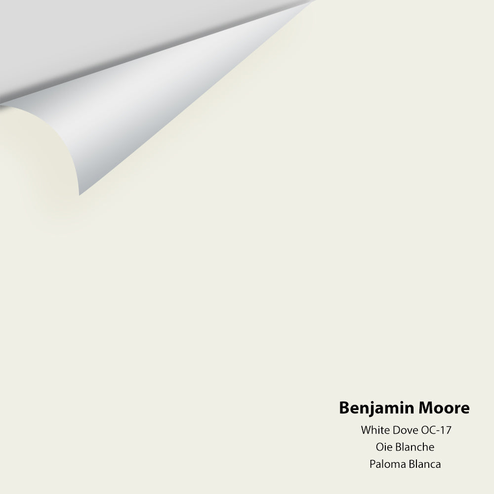 Digital color swatch of Benjamin Moore&#39;s White Dove OC-17 Peel &amp; Stick Sample available at Anderson Paint in Michigan.