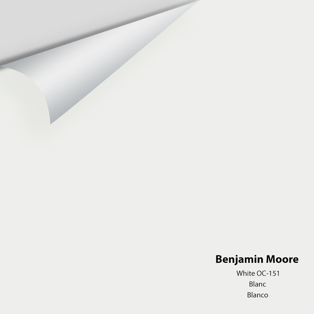 Digital color swatch of Benjamin Moore&#39;s White OC-151 Peel &amp; Stick Sample available at Anderson Paint in Michigan.