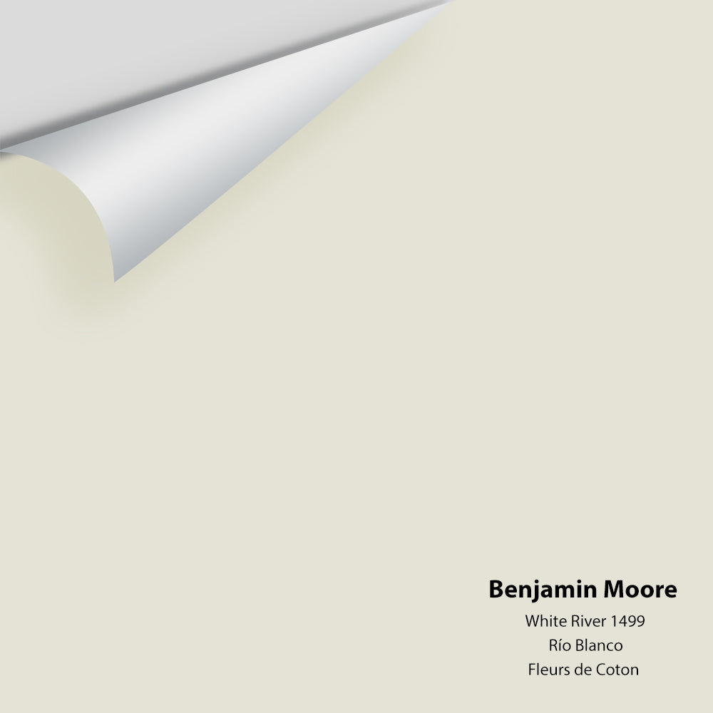 Digital color swatch of Benjamin Moore&#39;s White River 1499 Peel &amp; Stick Sample available at Anderson Paint in Michigan.