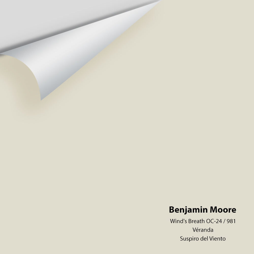 Digital color swatch of Benjamin Moore&#39;s Wind&#39;s Breath OC-24 Peel &amp; Stick Sample available at Anderson Paint in Michigan.