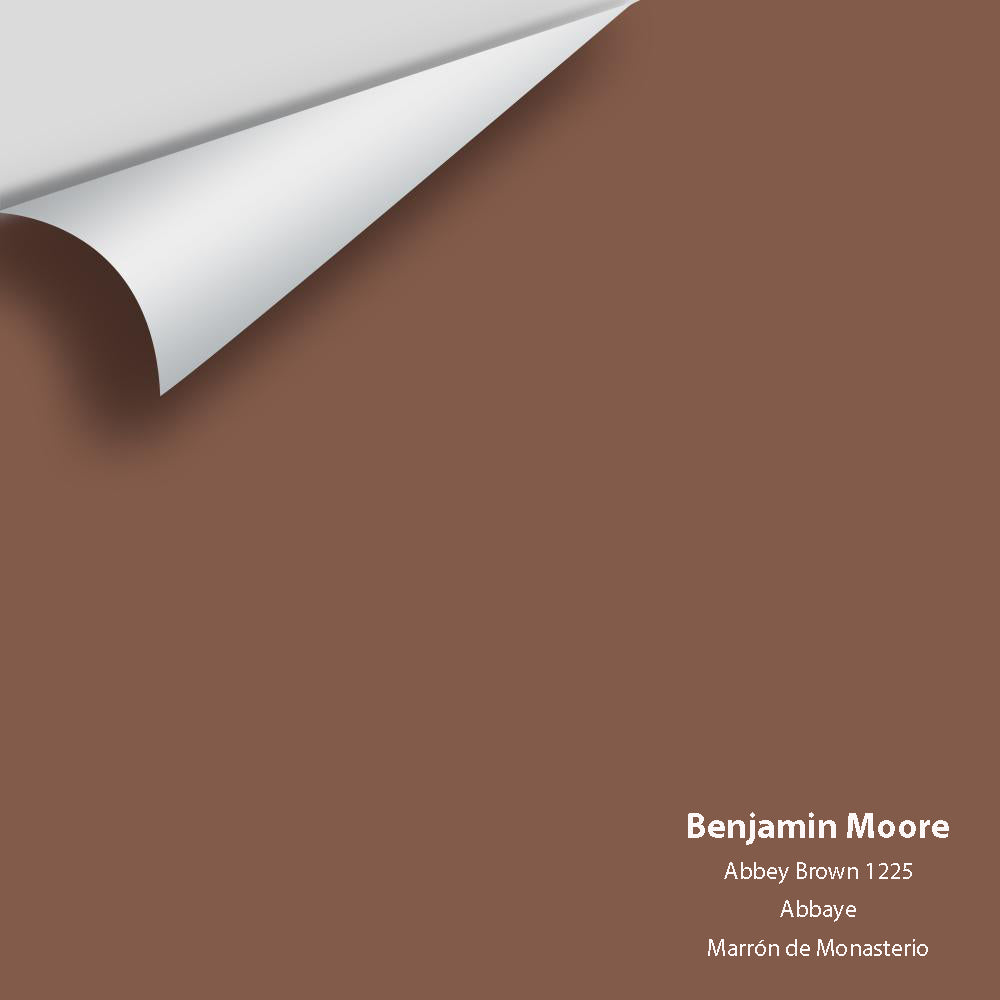 Digital color swatch of Benjamin Moore&#39;s Abbey Brown 1225 Peel &amp; Stick Sample available at Anderson Paint in Michigan.