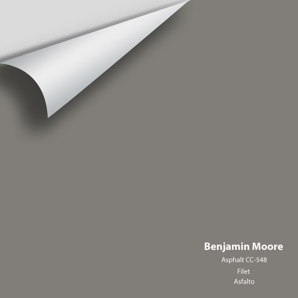 Digital color swatch of Benjamin Moore&#39;s Asphalt CC-548 Peel &amp; Stick Sample available at Anderson Paint in Michigan.