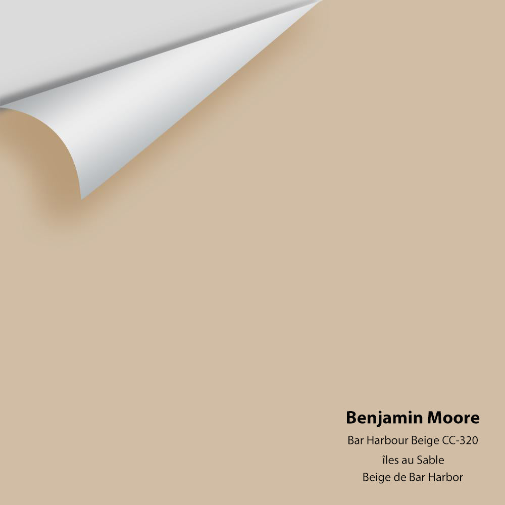 Digital color swatch of Benjamin Moore&#39;s Bar Harbour Beige CC-320 Peel &amp; Stick Sample available at Anderson Paint in Michigan.