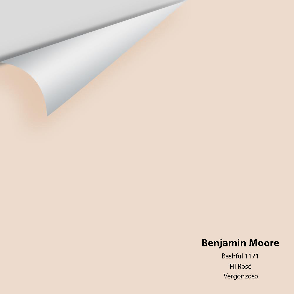 Digital color swatch of Benjamin Moore&#39;s Bashful 1171 Peel &amp; Stick Sample available at Anderson Paint in Michigan.