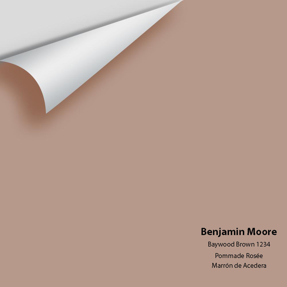 Digital color swatch of Benjamin Moore&#39;s Baywood Brown 1234 Peel &amp; Stick Sample available at Anderson Paint in Michigan.