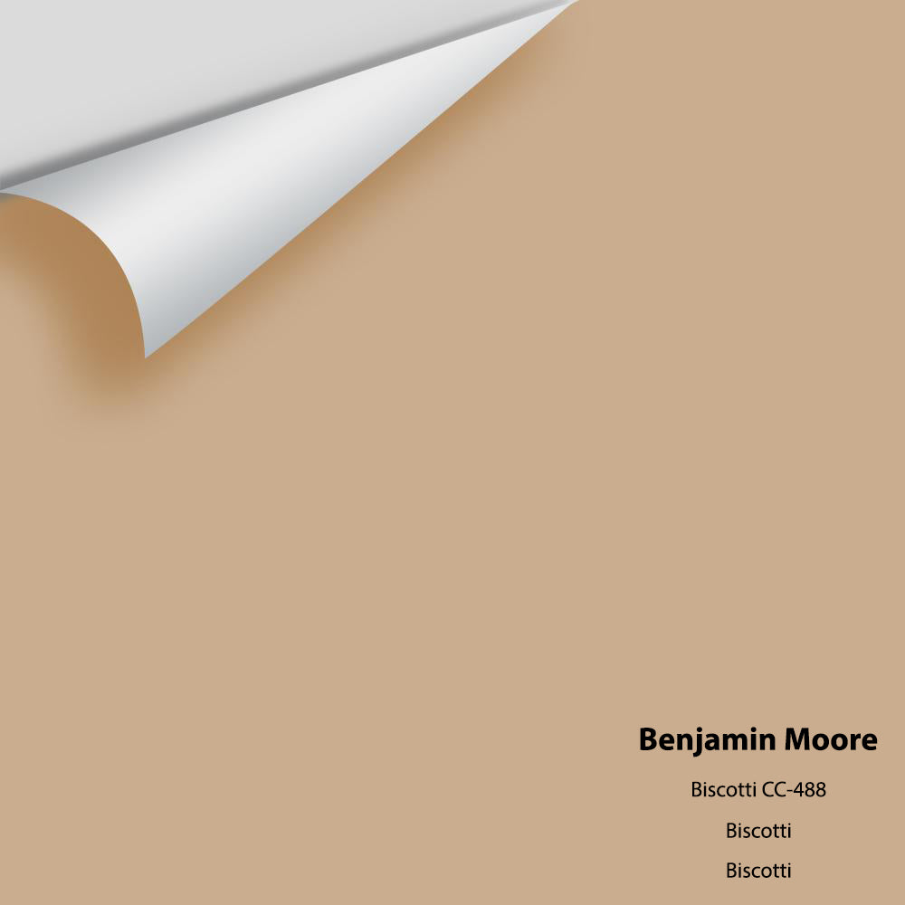 Digital color swatch of Benjamin Moore&#39;s Biscotti CC-488 Peel &amp; Stick Sample available at Anderson Paint in Michigan.