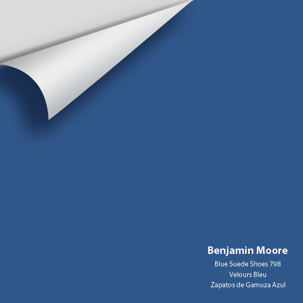 Digital color swatch of Benjamin Moore's Blue Suede Shoes 798 Peel &amp; Stick Sample available at Anderson Paint in Michigan.