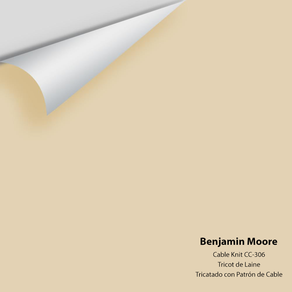 Digital color swatch of Benjamin Moore&#39;s Cable Knit CC-306 Peel &amp; Stick Sample available at Anderson Paint in Michigan.