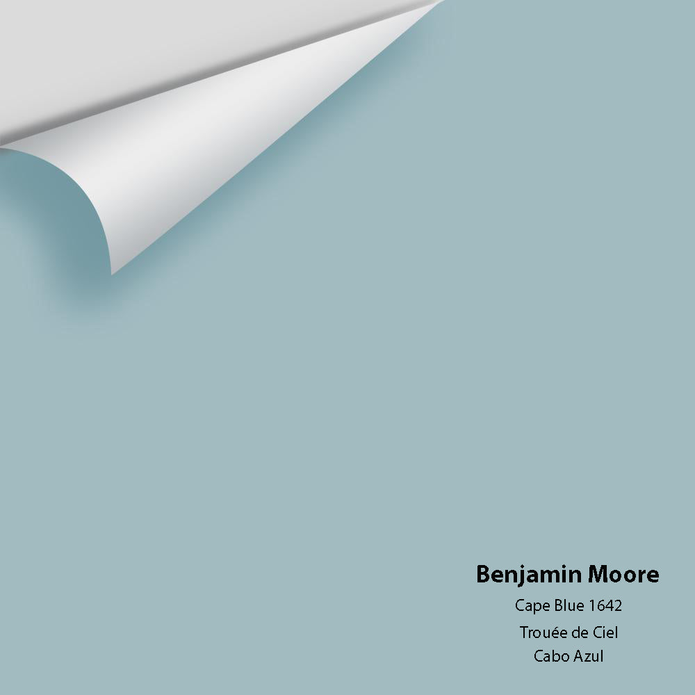 Digital color swatch of Benjamin Moore&#39;s Cape Blue 1642 Peel &amp; Stick Sample available at Anderson Paint in Michigan.