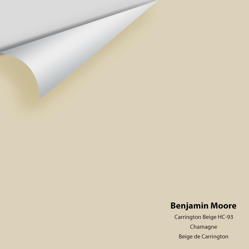 Digital color swatch of Benjamin Moore&#39;s Carrington Beige HC-93 Peel &amp; Stick Sample available at Anderson Paint in Michigan.