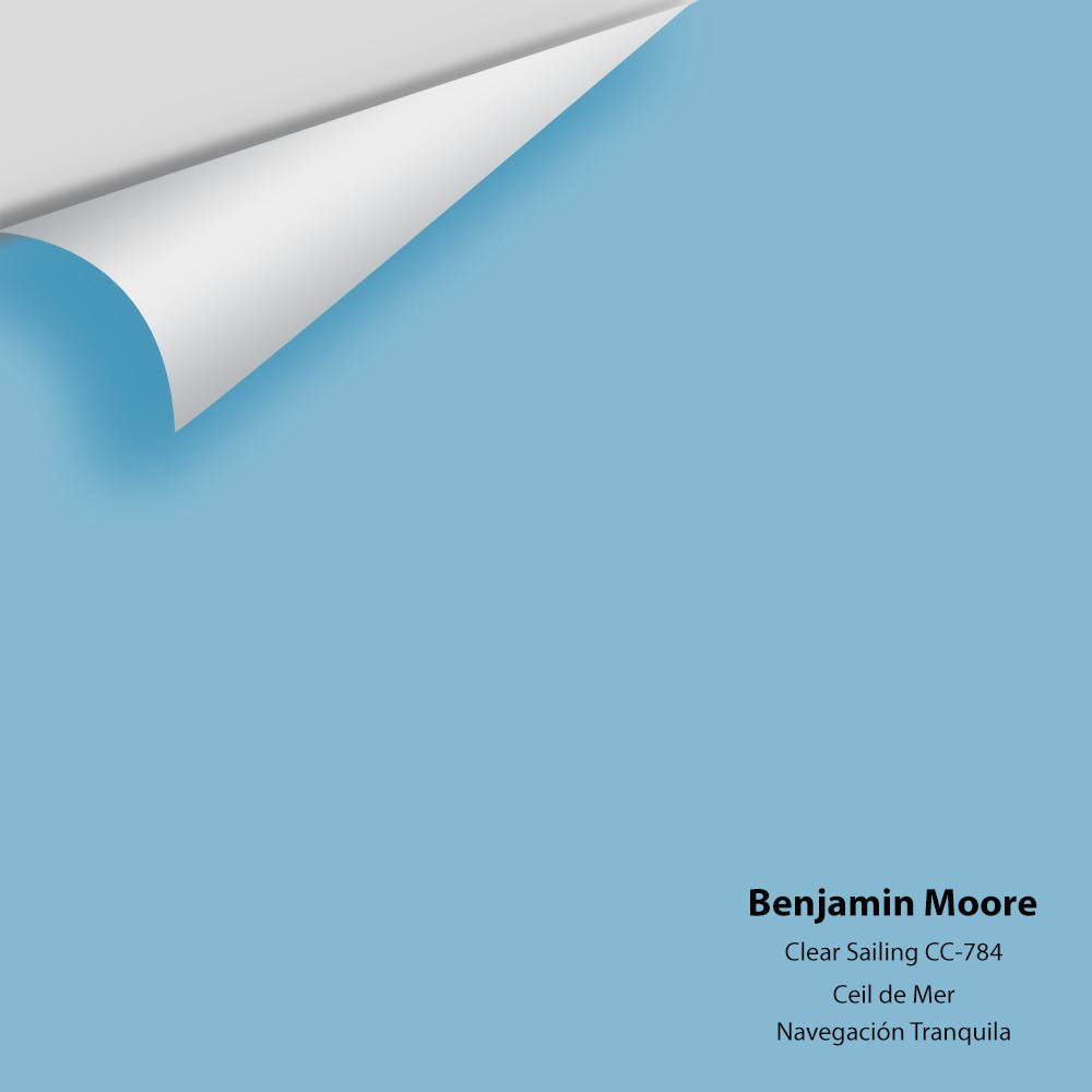 Digital color swatch of Benjamin Moore&#39;s Clear Sailing CC-784 Peel &amp; Stick Sample available at Anderson Paint in Michigan.