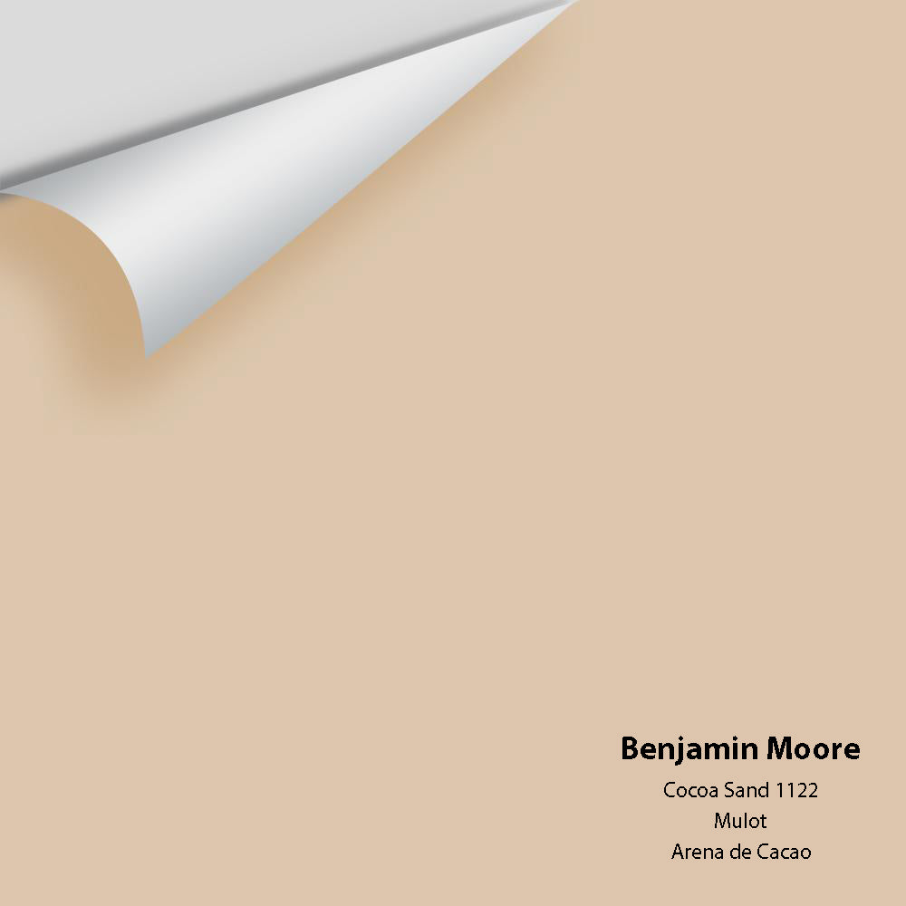 Digital color swatch of Benjamin Moore&#39;s Cocoa Sand 1122 Peel &amp; Stick Sample available at Anderson Paint in Michigan.