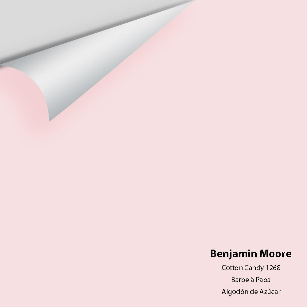 Digital color swatch of Benjamin Moore&#39;s Cotton Candy 1268 Peel &amp; Stick Sample available at Anderson Paint in Michigan.