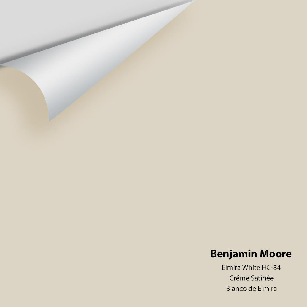 Digital color swatch of Benjamin Moore&#39;s Elmira White HC-84 Peel &amp; Stick Sample available at Anderson Paint in Michigan.