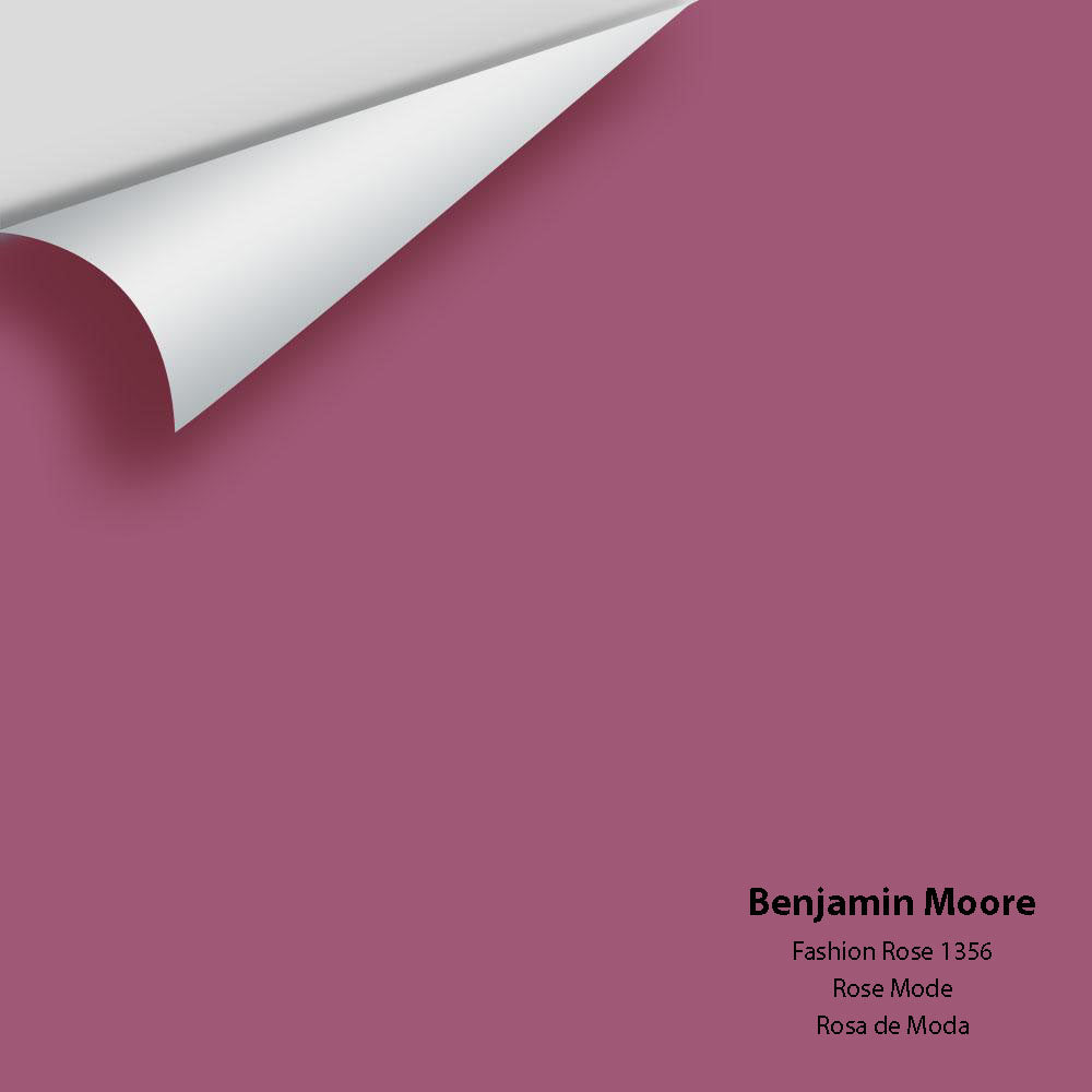 Digital color swatch of Benjamin Moore&#39;s Fashion Rose 1356 Peel &amp; Stick Sample available at Anderson Paint in Michigan.