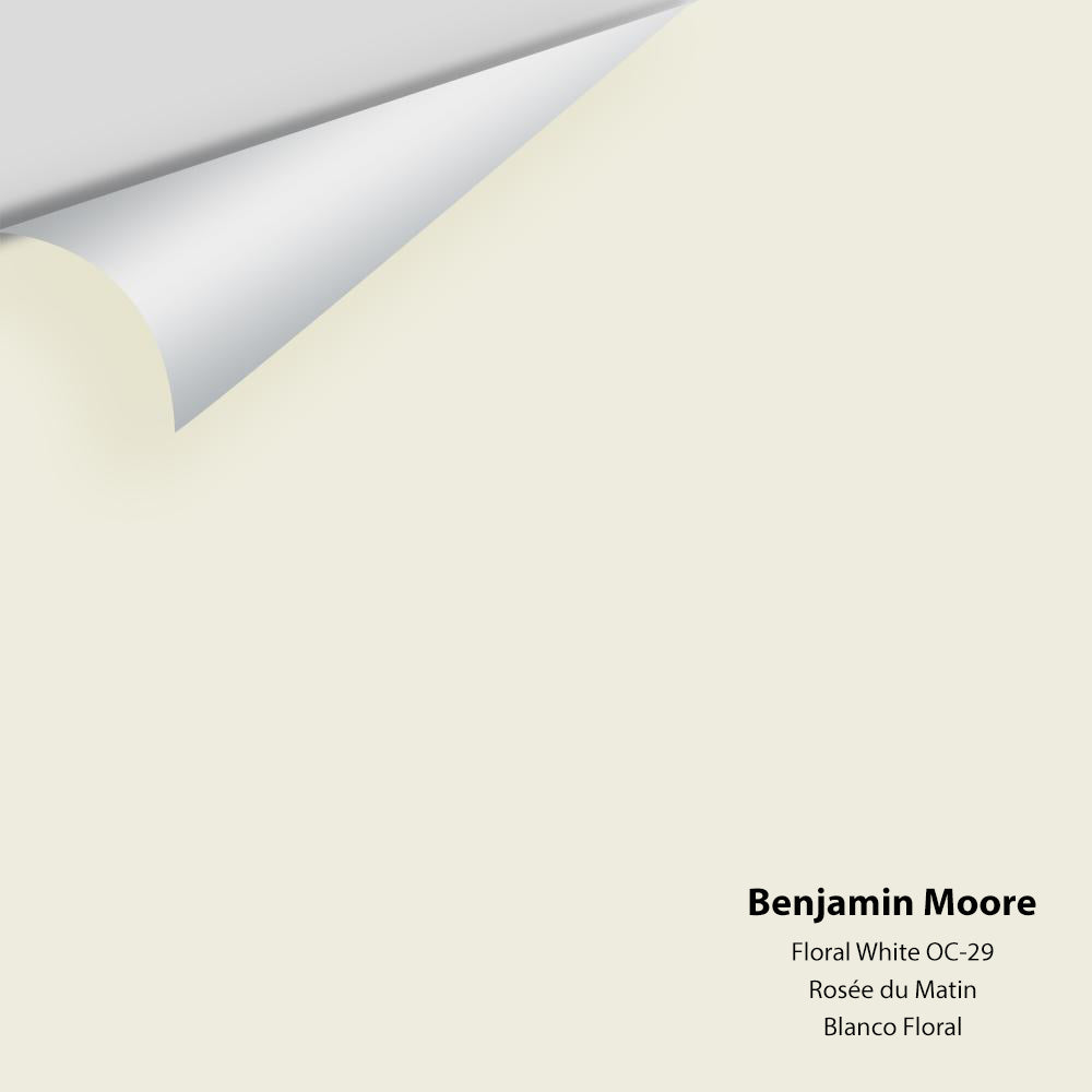 Digital color swatch of Benjamin Moore&#39;s Floral White OC-29 Peel &amp; Stick Sample available at Anderson Paint in Michigan.