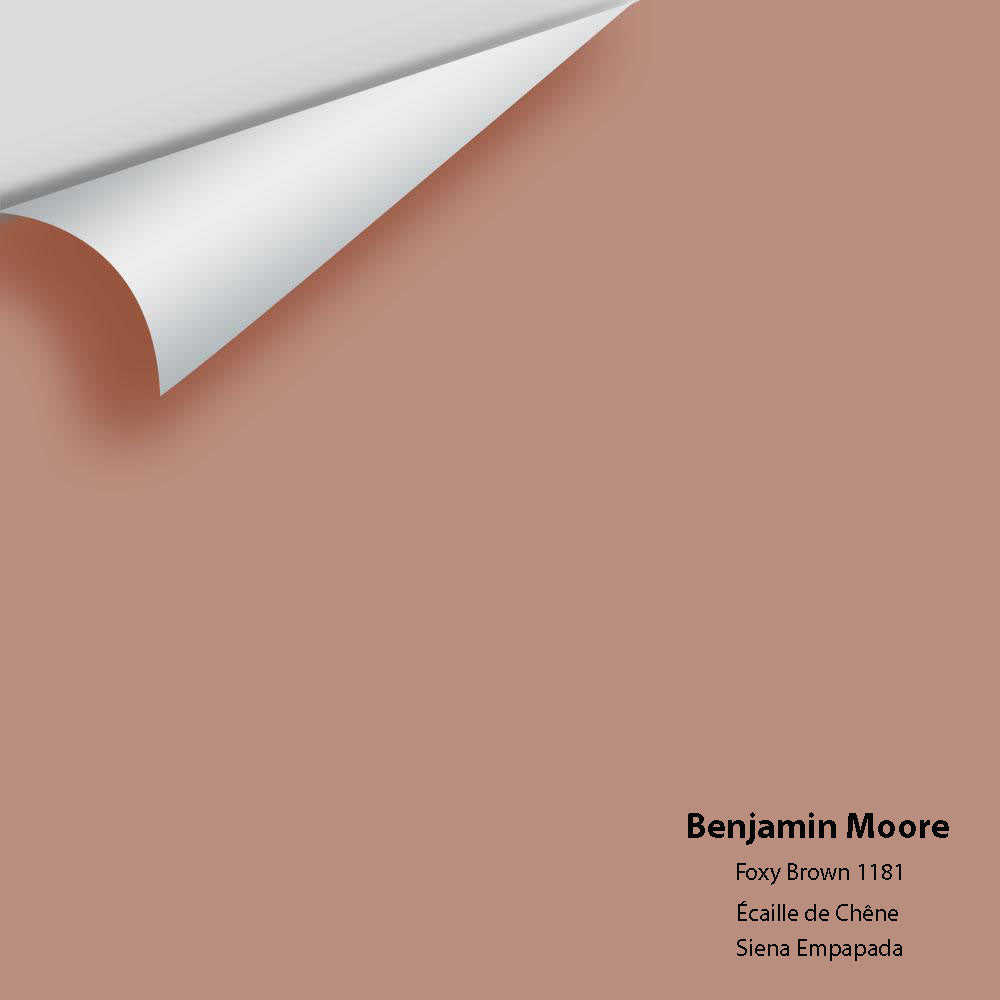 Digital color swatch of Benjamin Moore&#39;s Foxy Brown 1181 Peel &amp; Stick Sample available at Anderson Paint in Michigan.